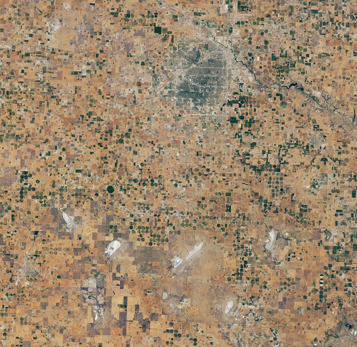 Citra Landsat 8 wilayah sekitar Lubbock, Texas, direkam 9 September 2026. Ukuran diperkecil dan dikompresi ke JPEG tanpa mengubah isi; bukan dokumentasi lapangan redaksi.